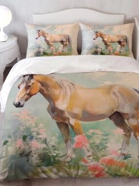 Horse Print Bedding Set - Twin NWOT